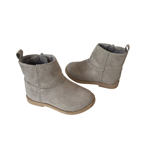 Toddler Size 5 Old Navy Girls Faux-Suede Side-Zip Ankle Boots - Picture 4 of 6